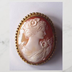 Antique victorian ivory cameo silhouette