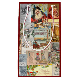 Antique Victorian jul Ephemera Collage Art