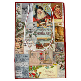 Antique Victorian jul Ephemera Collage Art