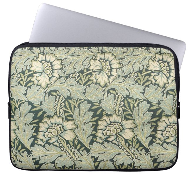 Antique Victorian William Morris Garden Flowers Laptop Sleeve (Framsidan)