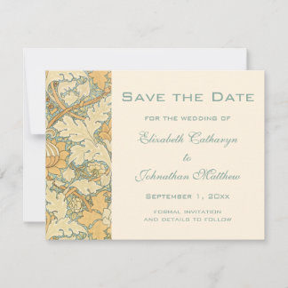 Antique Victorian William Morris St. James Blommig Spara Datumet