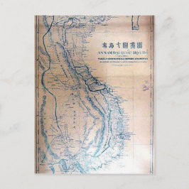 Antique Vietnamese karta Vykort