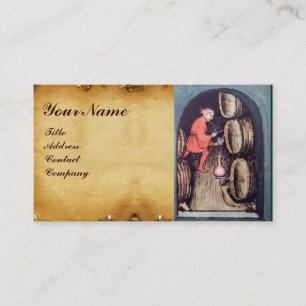 ANTIQUE VIN CELLAR MONOGRAM VISITKORT
