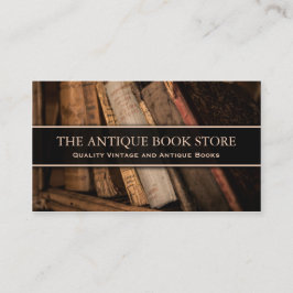 Antique/Vintage Bok Store Photo - Affärskort Visitkort