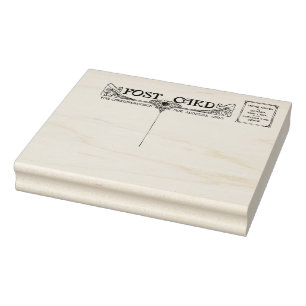 Antique vycard Art nouveau Era-Vintage Stämpel