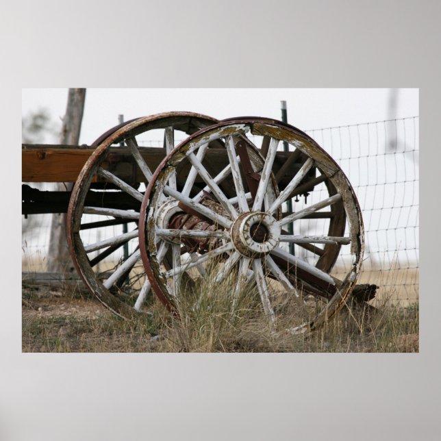 Antique Wagon Wheel Poster (Framsidan)