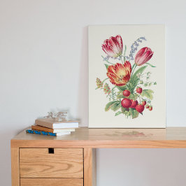 Antique Watercolor Botanical Print Poster