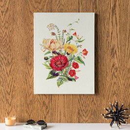 Antique Watercolor Botanical Print Poster