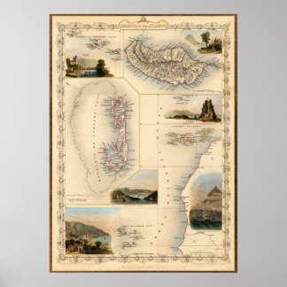 Antique Western Isles Karta Poster