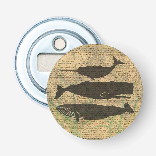 Antique Whale Nautical Sea Life Flasköppnare (Framsidan)