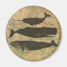 Antique Whale Nautical Sea Life