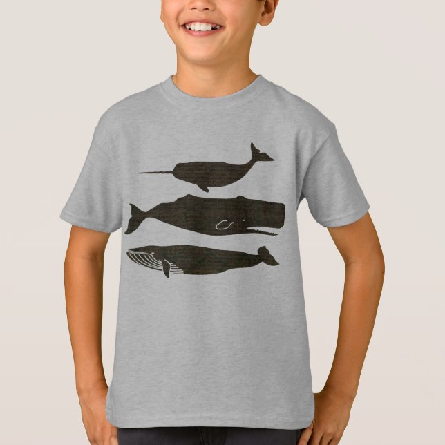 Antique Whale Nautical Sea Life T-shirt (Framsida)