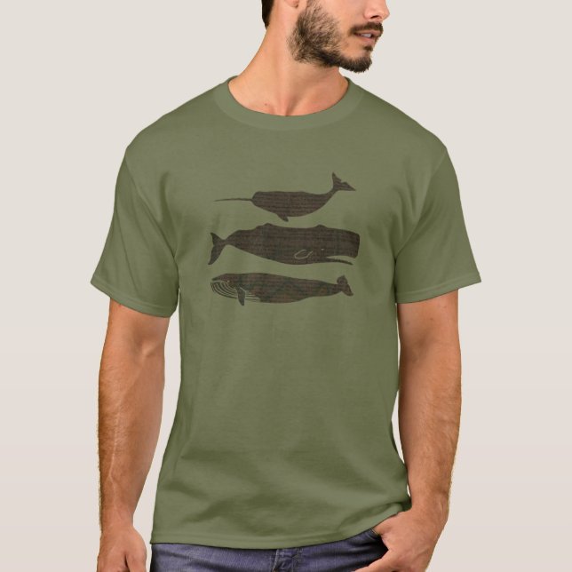 Antique Whale Nautical Sea Life Tee (Framsida)
