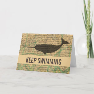 Antique Whale Nautical: Vintage Sea Life Kort