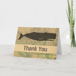 Antique Whale Nautical: Vintage Sea Life Tack Kort
