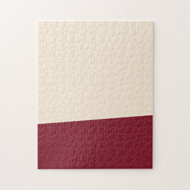 Antique White and Antique Ruby Solid Färg Pussel (Vertikal)