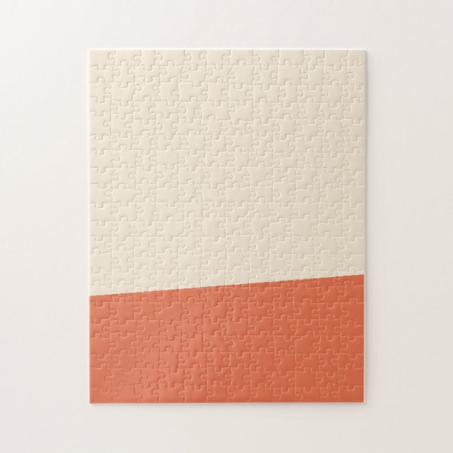 Antique White and Burnt Sienna Solid Färg Pussel (Vertikal)