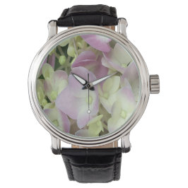 Antique White and Dusty Rosa Hydrangea Petals Armbandsur