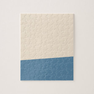 Antique White and Luft Force Blue Solid Färger Pussel