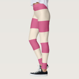 Antique White and Mystic Rosa Rand Leggings