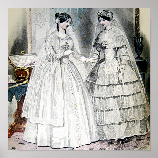 Antique White Bröllop-klänningar Poster (Framsidan)