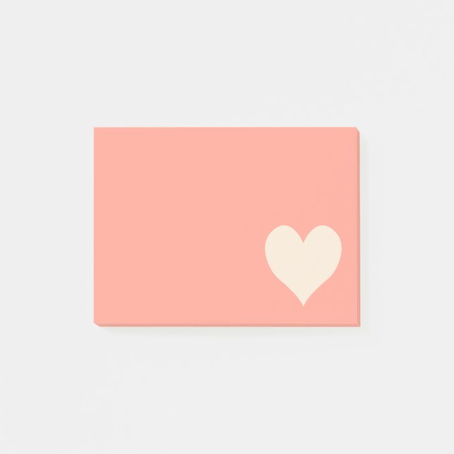 Antique White Cute Heart Shape Post-it Block (Framsida)