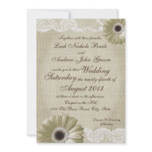 Antique White Daisy och Snöre Bröllop