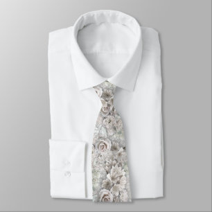 Antique White Flowers Slips