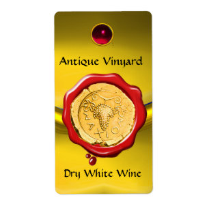 ANTIQUE WHITE GRAPE VIN RED VAX SEAL FRAKTSEDEL