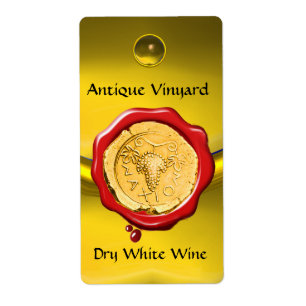 ANTIQUE WHITE GRAPE VIN RED VAX SEAL FRAKTSEDEL