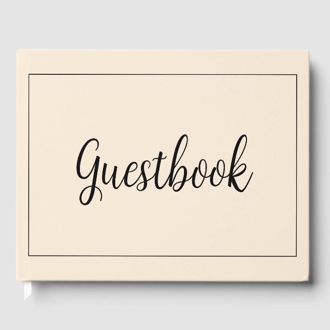 Antique White Minimalist Gästböcker (Framsida)