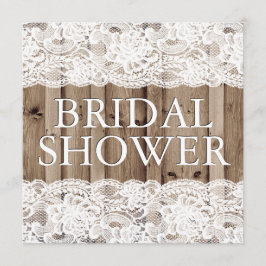 Antique White Snöre Inbjudningskort för möhippan