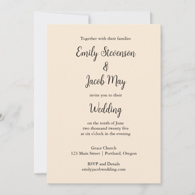 Antique White Wedding-inbjudan Inbjudningar (Framsida)