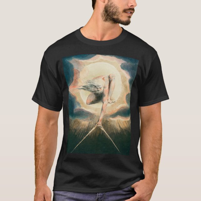 Antique William Blake Earth Compass Symbolism T Shirt (Framsida)