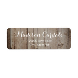 Antique Wood Rustic Land Returetiketter Returadress Etikett