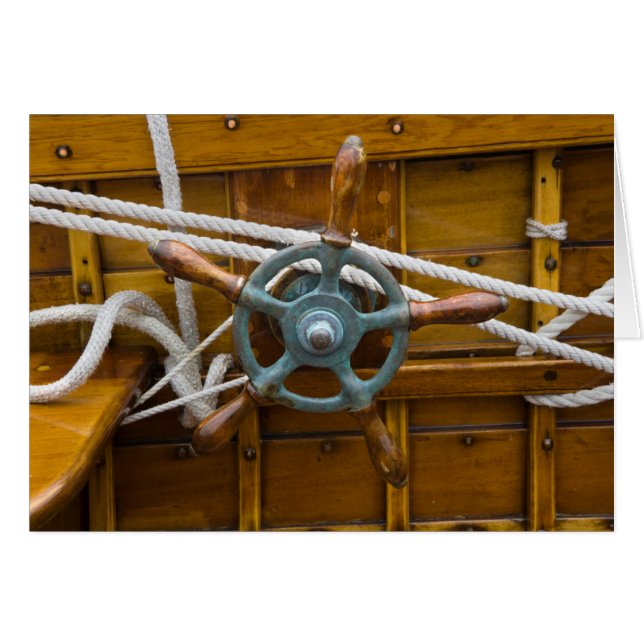 Antique Wooden Boat Hälsningskort (Framsidan Horizontal)