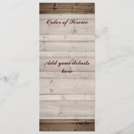 Antique Wooden Order Card Program