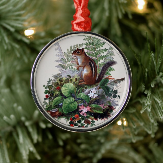Antique Woodland Plants and Chipmunk Ornament (Träd)