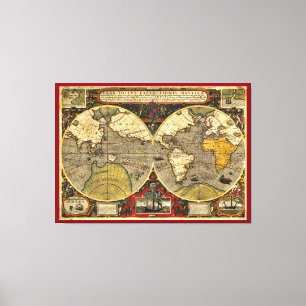 Antique World Map #2 Canvastryck