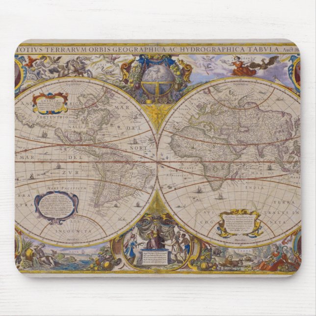 Antique World Map 2 Musmatta (Framsidan)