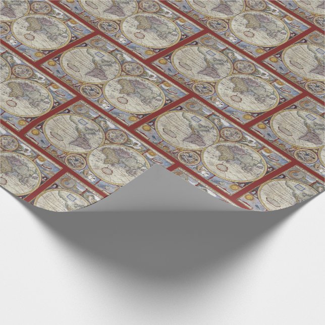 Antique World Map #3 Presentpapper (Hörn)