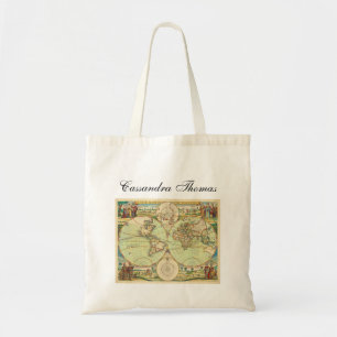 Antique World Map #4 Tygkasse