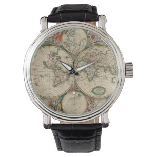Antique World Map Armbandsur