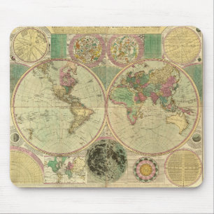 Antique World Map by Carington Bowles, Circa 1780 Musmatta