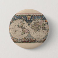 Antique World Map: Historical Cartography Art