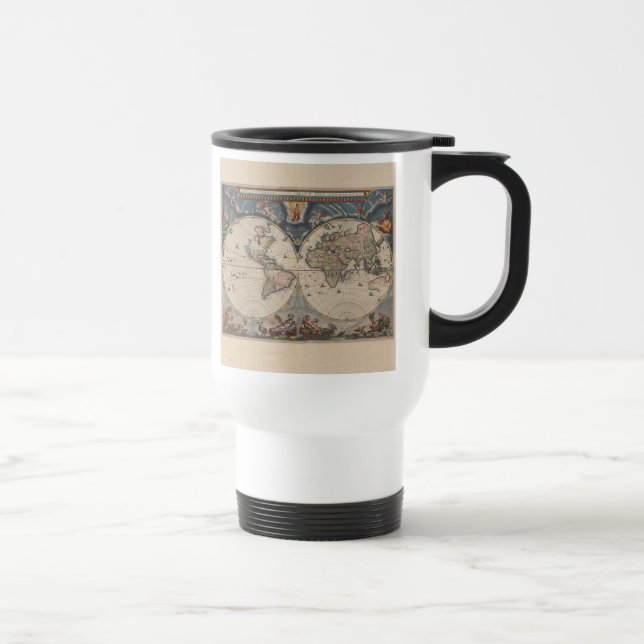 Antique World Map: Historical Cartography Art Resemugg (Höger)