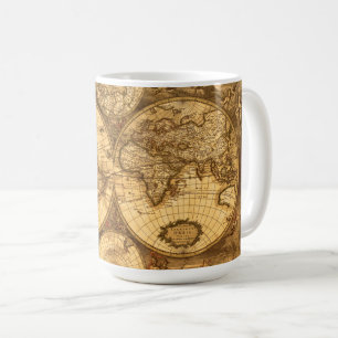 Antique World Map Kaffemugg