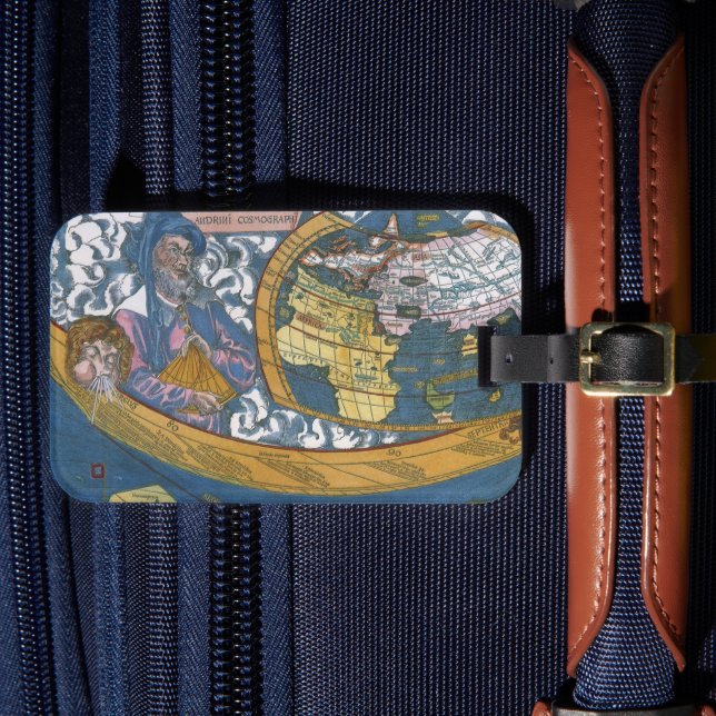 Antique World Map med Claudius Ptolemy, 1507 Bagagebricka (Framsida Insitu 4)