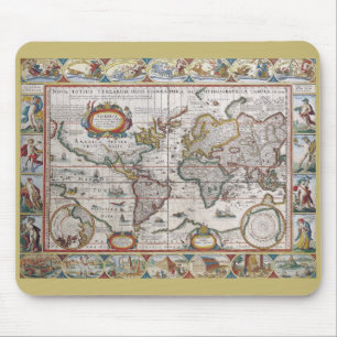 Antique World Map mousepad Musmatta