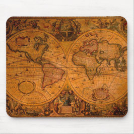 ANTIQUE World MAP Mousepad Musmatta